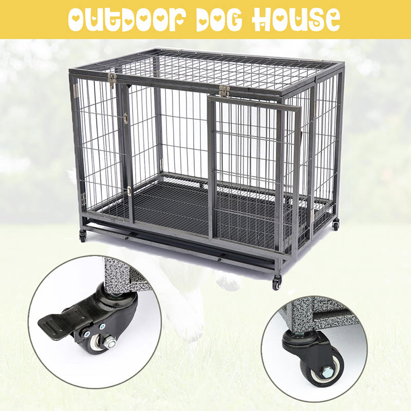 Åben top rør sammenfoldelig metalhundbur Åben top rør sammenfoldelig metalhundbur