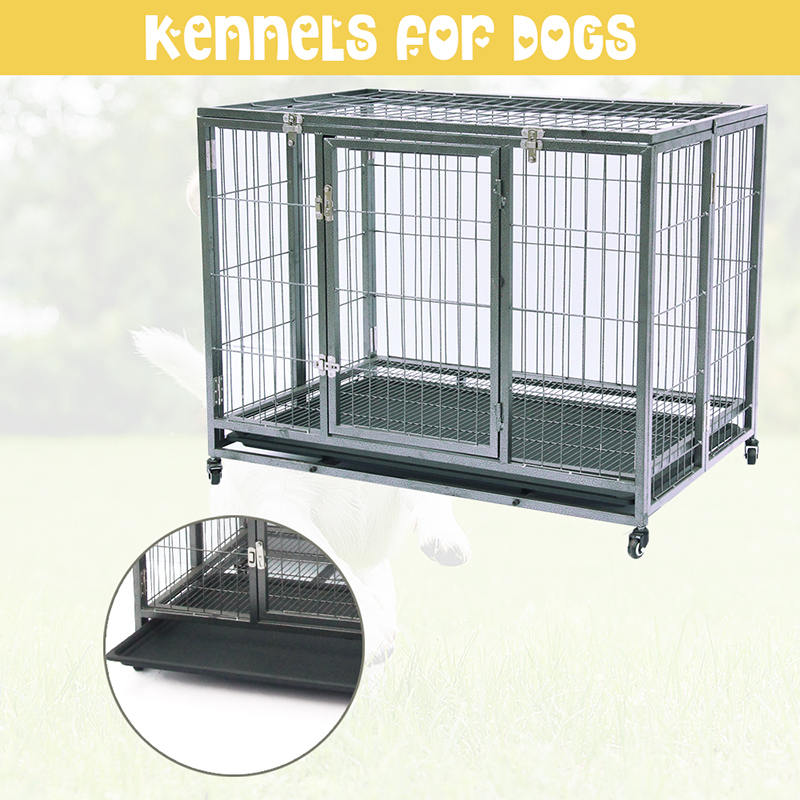 Åben top rør sammenfoldelig metalhundbur Åben top rør sammenfoldelig metalhundbur