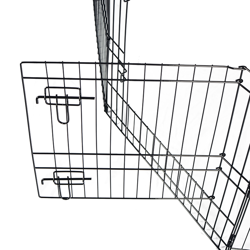 8-panel Foldbar trådmetalhund Playpen med topdæksel og bundpude 8-panel Foldbar trådmetalhund Playpen med topdæksel og bundpude