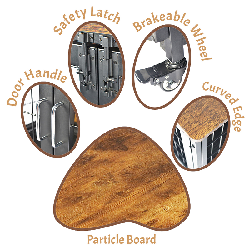 Træmøbler stil hundebur med hjul Træmøbler stil hundebur med hjul