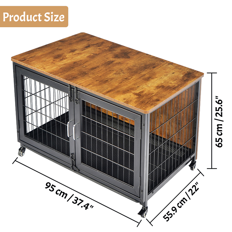 Træmøbler stil hundebur med hjul Træmøbler stil hundebur med hjul