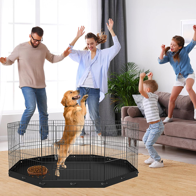Oxford Stof Floor Foldbar Metal Wire Dog Playpen Oxford Stof Floor Foldbar Metal Wire Dog Playpen
