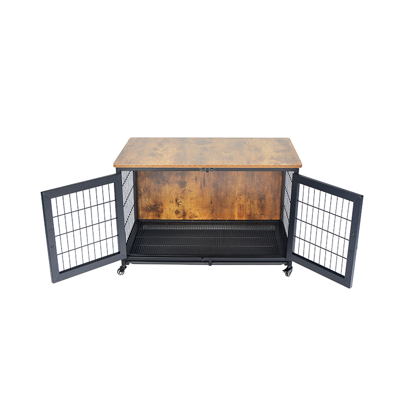 Træmøbler stil hundebur med hjul Træmøbler stil hundebur med hjul