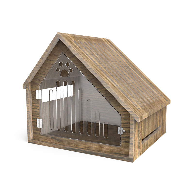 Moderne indendørs træ -kattehus Møbler stil kat bur med ridserbræt Moderne indendørs træ -kattehus Møbler stil kat bur med ridserbræt