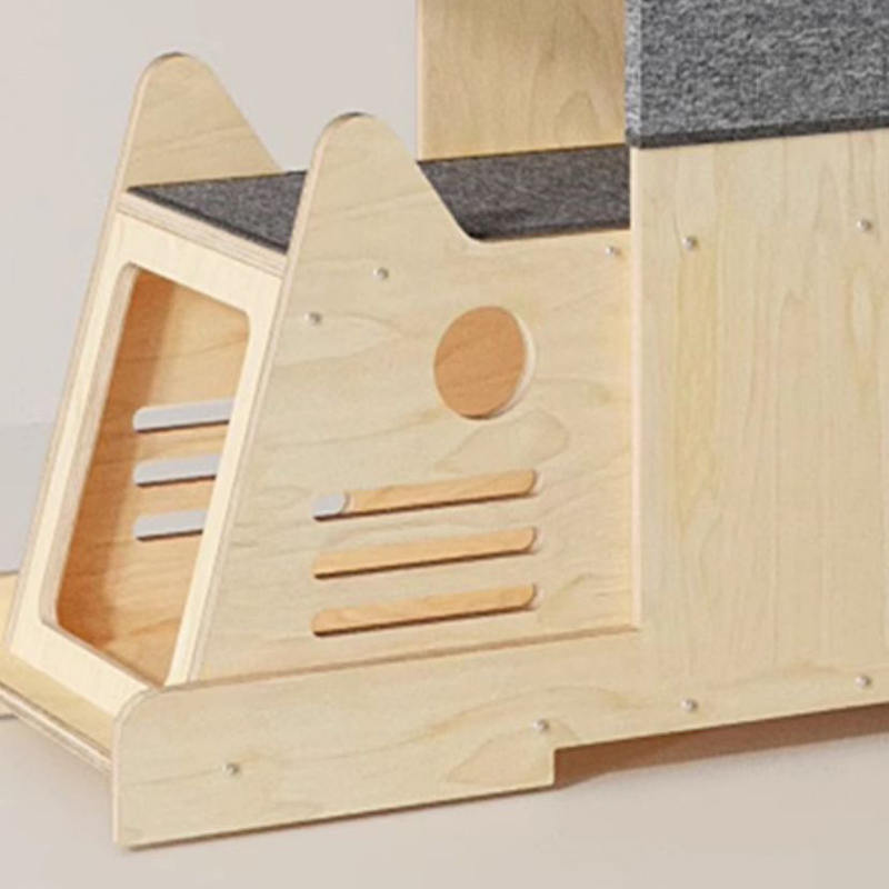 Solid Wood Villa multi-niveau tårn Stor kattræ klatring ramme Solid Wood Villa multi-niveau tårn Stor kattræ klatring ramme