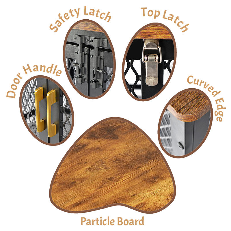 Åben top tunge træmøbler stil hundebur Åben top tunge træmøbler stil hundebur