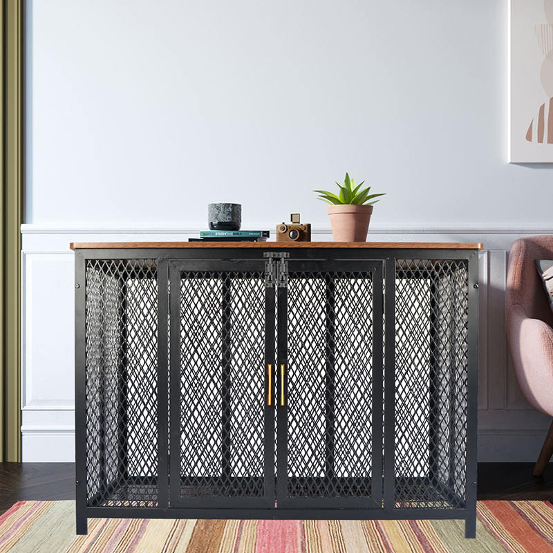 Åben top tunge træmøbler stil hundebur Åben top tunge træmøbler stil hundebur