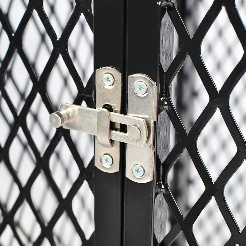 Møbelstil stor træhundbur med hjul og pude Møbelstil stor træhundbur med hjul og pude