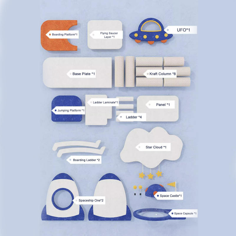 Blue Space Capsule klatrende ramme Cat Tree Tower til killing, der spiller legetøj Blue Space Capsule klatrende ramme Cat Tree Tower til killing, der spiller legetøj