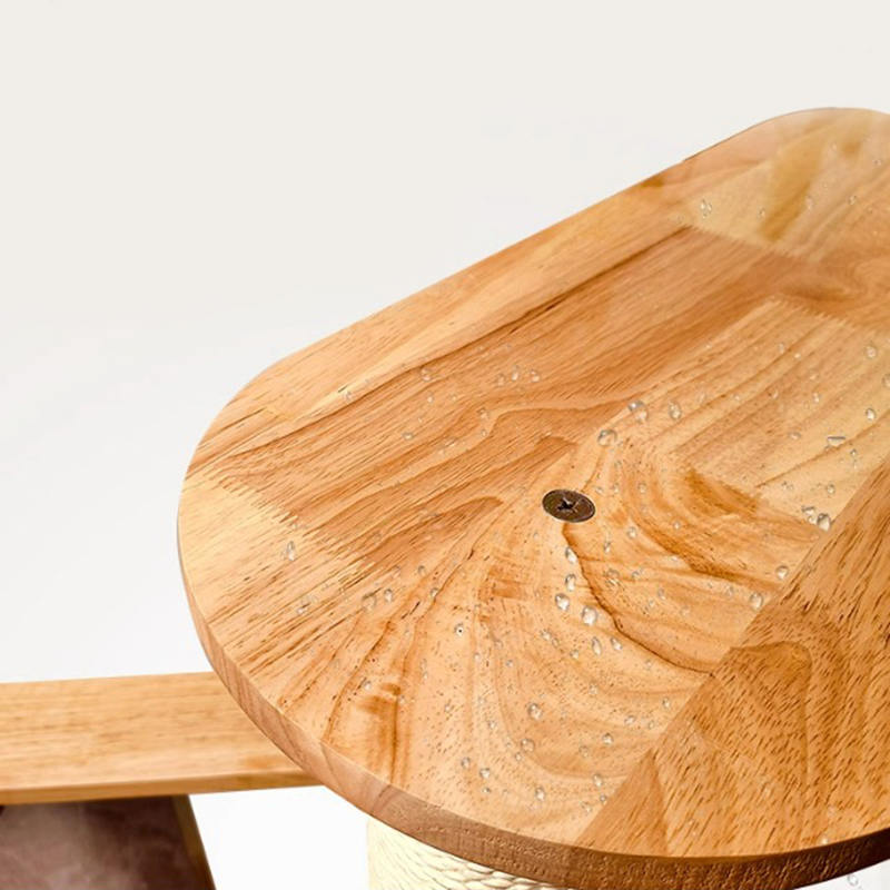 Svampeform Condo Tower Wood Climbing Frame Solid Cat Tree med stige Svampeform Condo Tower Wood Climbing Frame Solid Cat Tree med stige