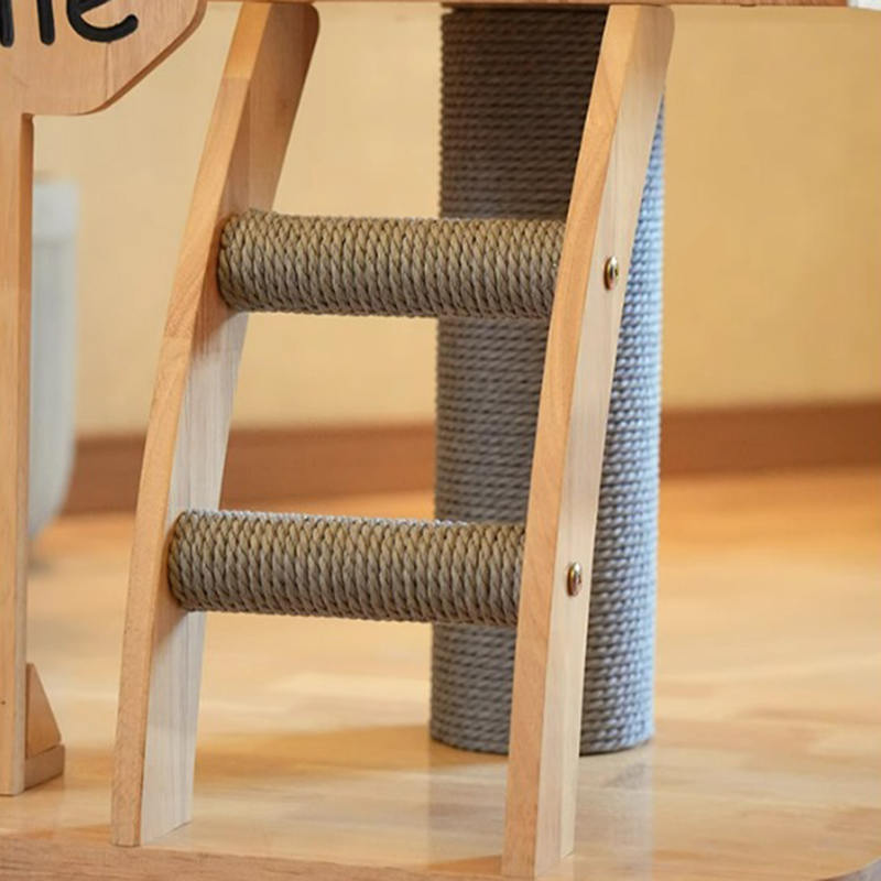 Svampeform Condo Tower Wood Climbing Frame Solid Cat Tree med stige Svampeform Condo Tower Wood Climbing Frame Solid Cat Tree med stige