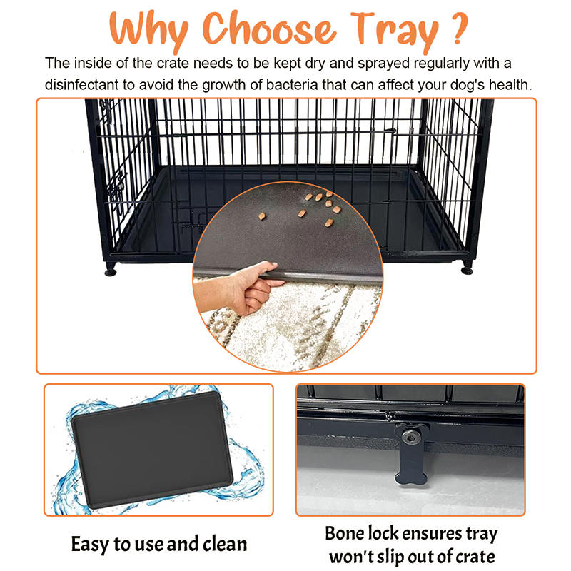 Store træmøbelhundbur med aftagelig bakke Store træmøbelhundbur med aftagelig bakke