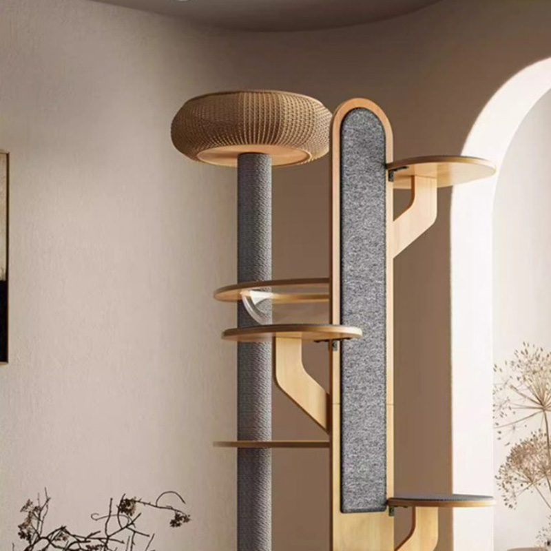 Kaktusform træ klatrende ramme fast katte træ med rumkapsel Kaktusform træ klatrende ramme fast katte træ med rumkapsel