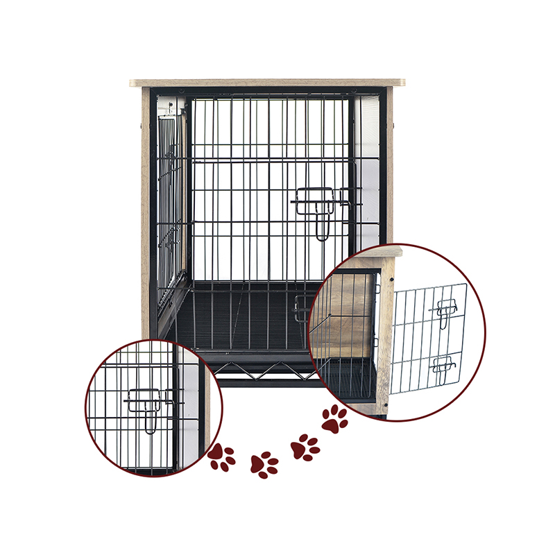 Elfenben indendørs stor træmøbler stil metal hund kasse Elfenben indendørs stor træmøbler stil metal hund kasse