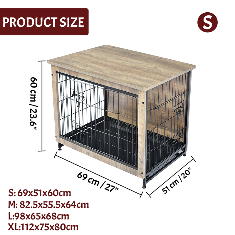 Elfenben indendørs stor træmøbler stil metal hund kasse Elfenben indendørs stor træmøbler stil metal hund kasse