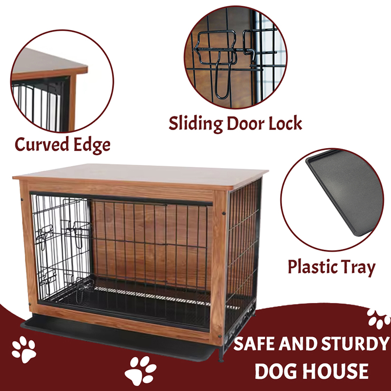Indendørs stor træ metal møbler stil hunde kasse Indendørs stor træ metal møbler stil hunde kasse