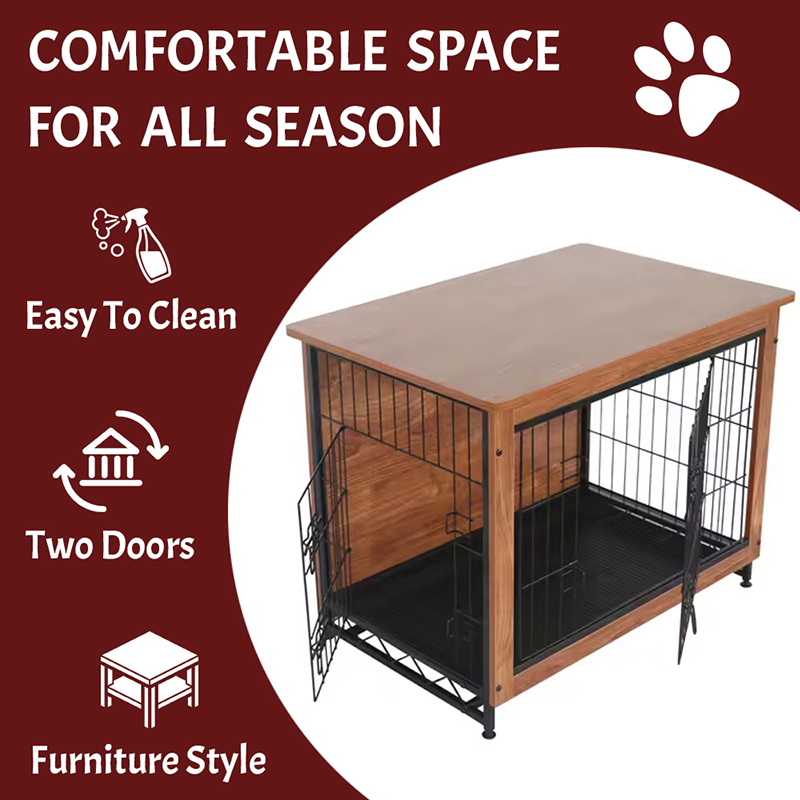 Indendørs stor træ metal møbler stil hunde kasse Indendørs stor træ metal møbler stil hunde kasse