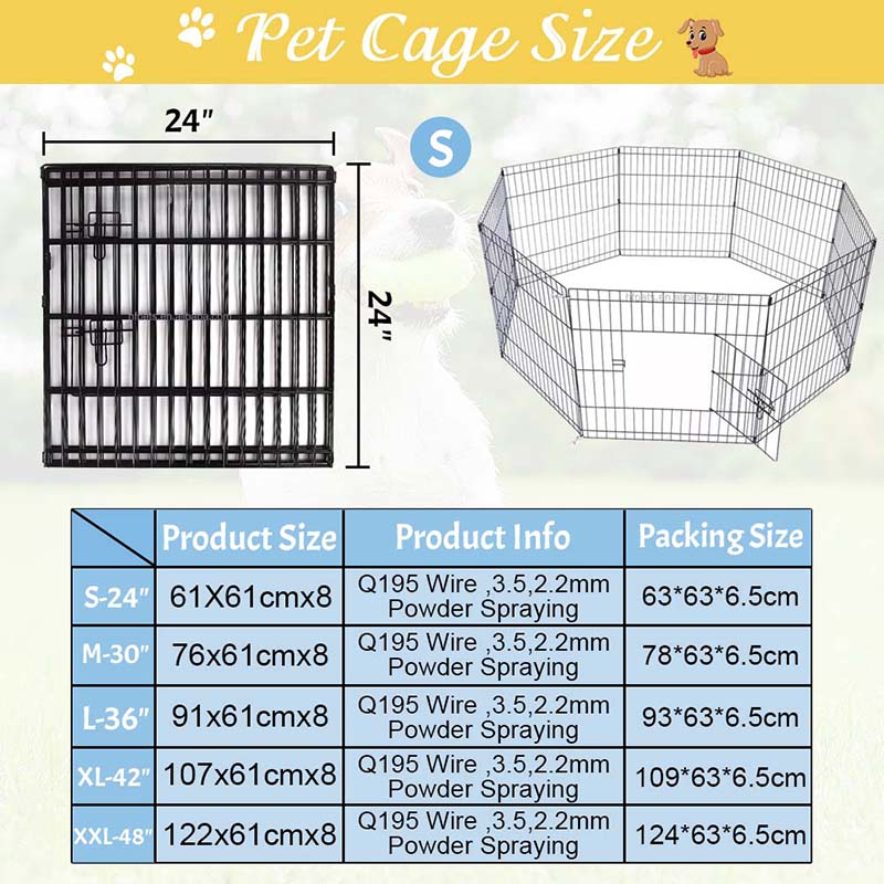 8 paneler metal kæledyr hegn sammenklappelig trådhund 8 paneler metal kæledyr hegn sammenklappelig trådhund