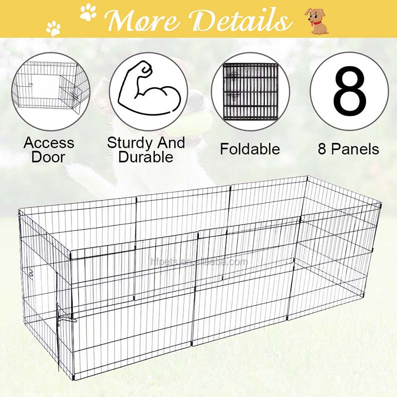 8 paneler metal kæledyr hegn sammenklappelig trådhund 8 paneler metal kæledyr hegn sammenklappelig trådhund