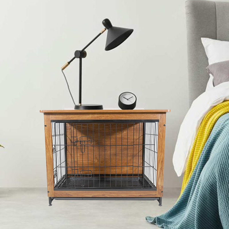 Indendørs stor træ metal møbler stil hunde kasse Indendørs stor træ metal møbler stil hunde kasse