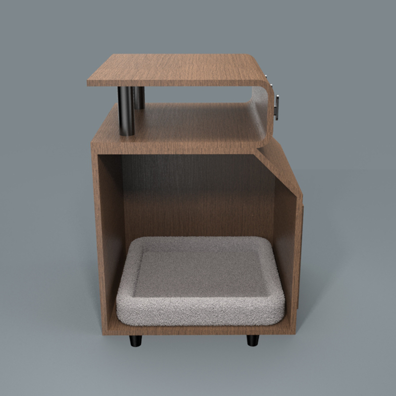 Træ kæledyr senge kattebed med ridserbræt Træ kæledyr senge kattebed med ridserbræt