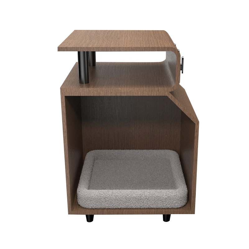 Træ kæledyr senge kattebed med ridserbræt