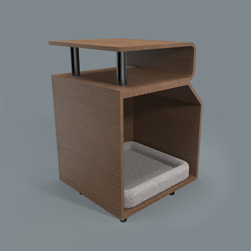 Træ kæledyr senge kattebed med ridserbræt Træ kæledyr senge kattebed med ridserbræt