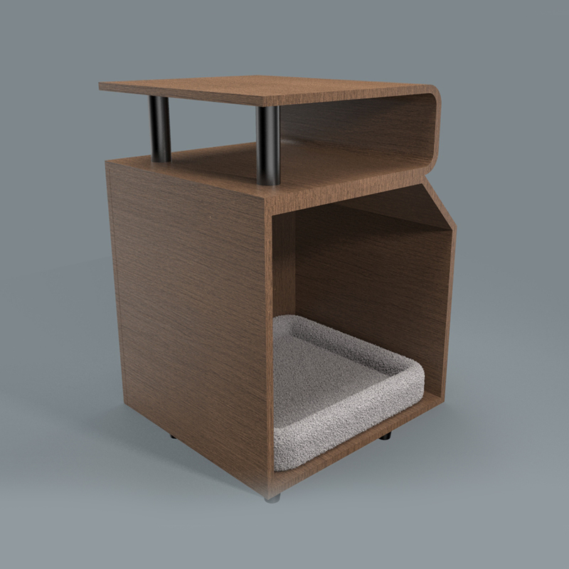 Træ kæledyr senge kattebed med ridserbræt Træ kæledyr senge kattebed med ridserbræt