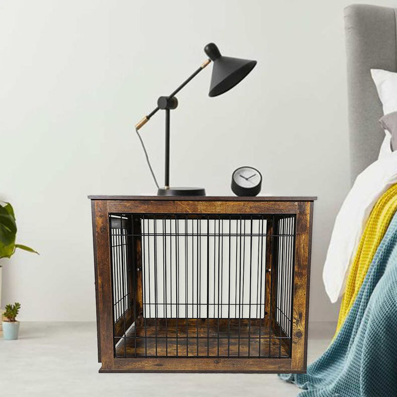 Indendørs træhund kennel møbler stil hundebur Indendørs træhund kennel møbler stil hundebur