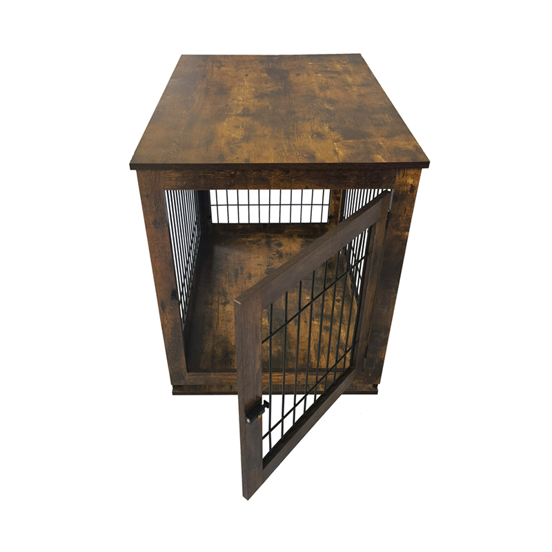 Indendørs træhund kennel møbler stil hundebur Indendørs træhund kennel møbler stil hundebur