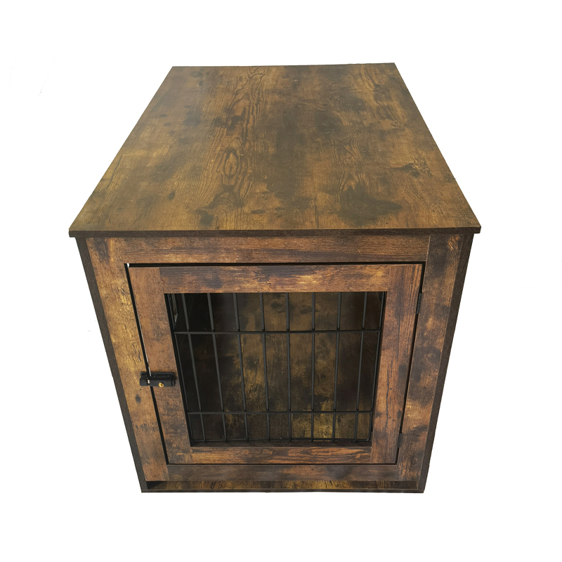 Dobbelt dør rustik træmøbler stil hundebur Dobbelt dør rustik træmøbler stil hundebur