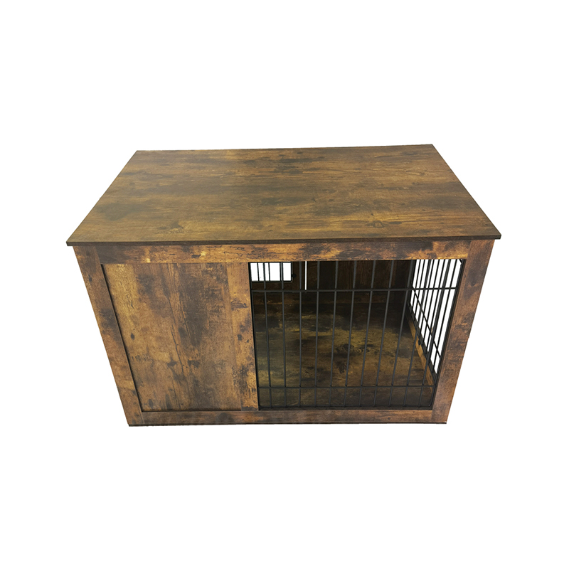 Dobbelt dør rustik træmøbler stil hundebur Dobbelt dør rustik træmøbler stil hundebur