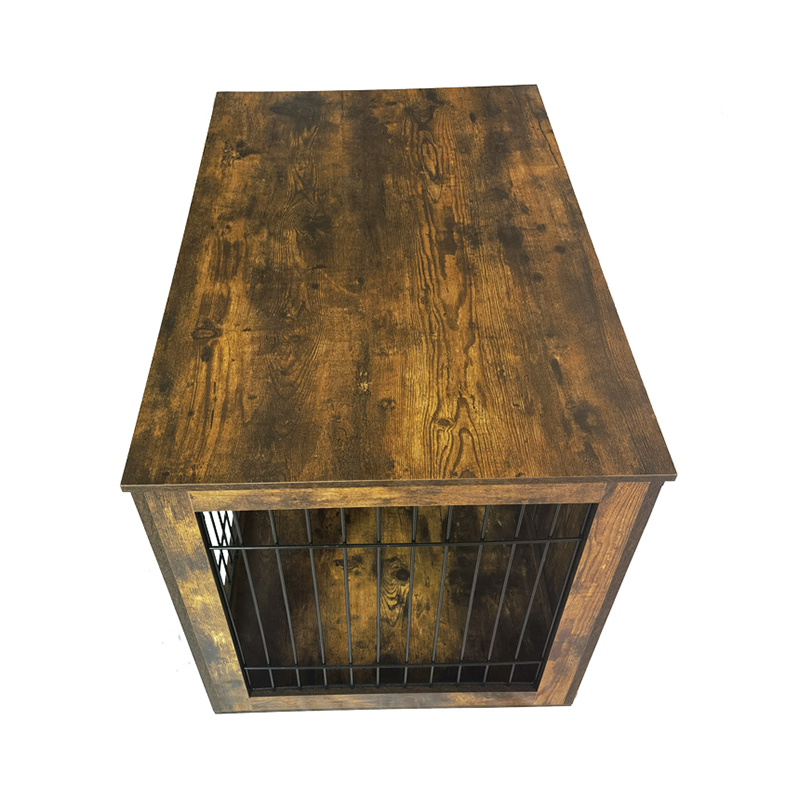 Dobbelt dør rustik træmøbler stil hundebur Dobbelt dør rustik træmøbler stil hundebur