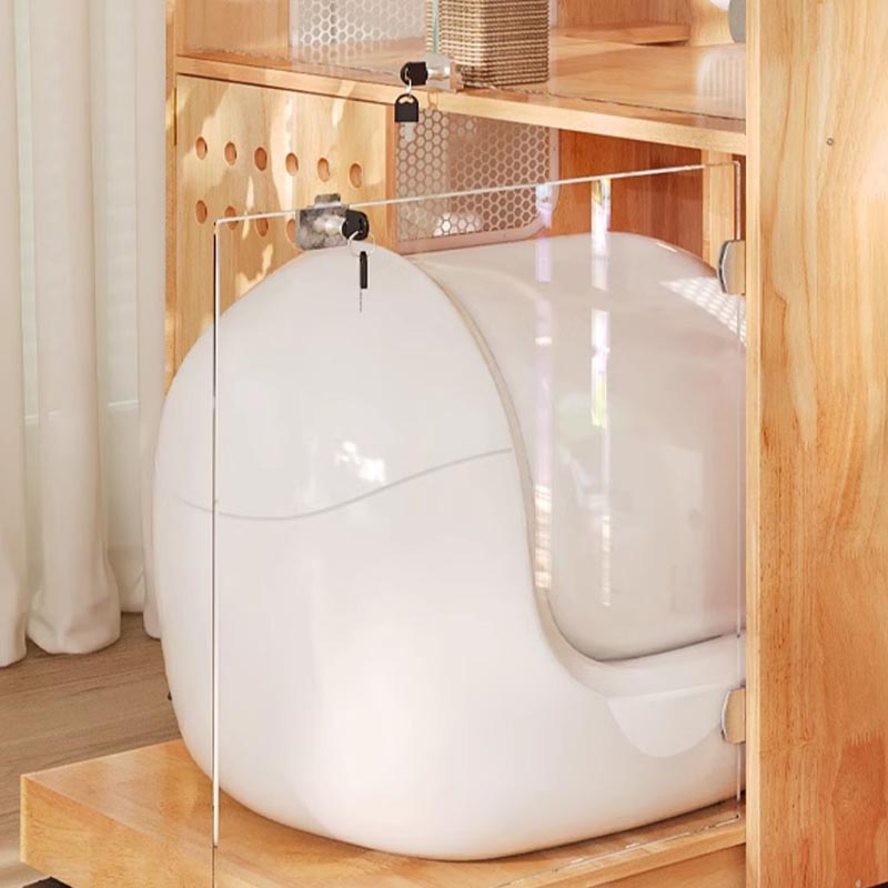 Panoramisk indendørs villa bur solid træ katte hus kabinet Panoramisk indendørs villa bur solid træ katte hus kabinet