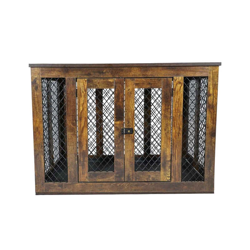 Indendørs møbelstil træ metal store hundebure