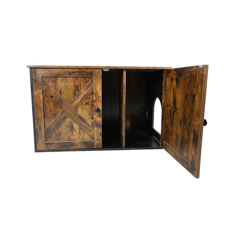 Indendørs møbler katte bur med skillelødr kabinet Indendørs møbler katte bur med skillelødr kabinet