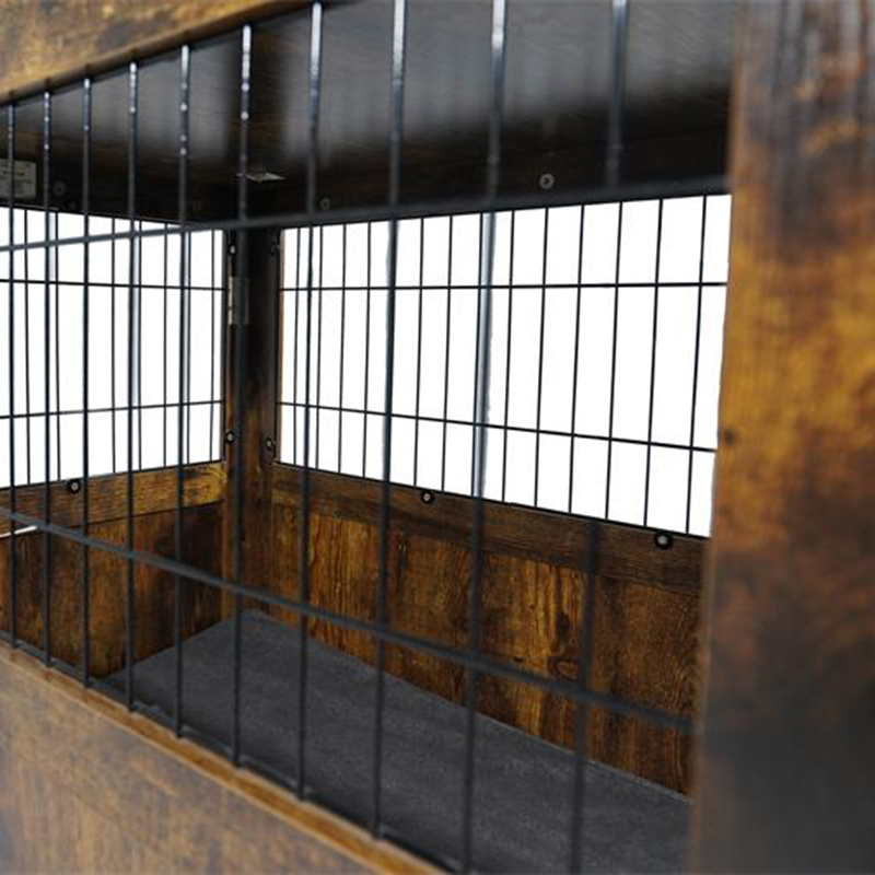 Møbler stil træ metal hundebur til små dyr Møbler stil træ metal hundebur til små dyr