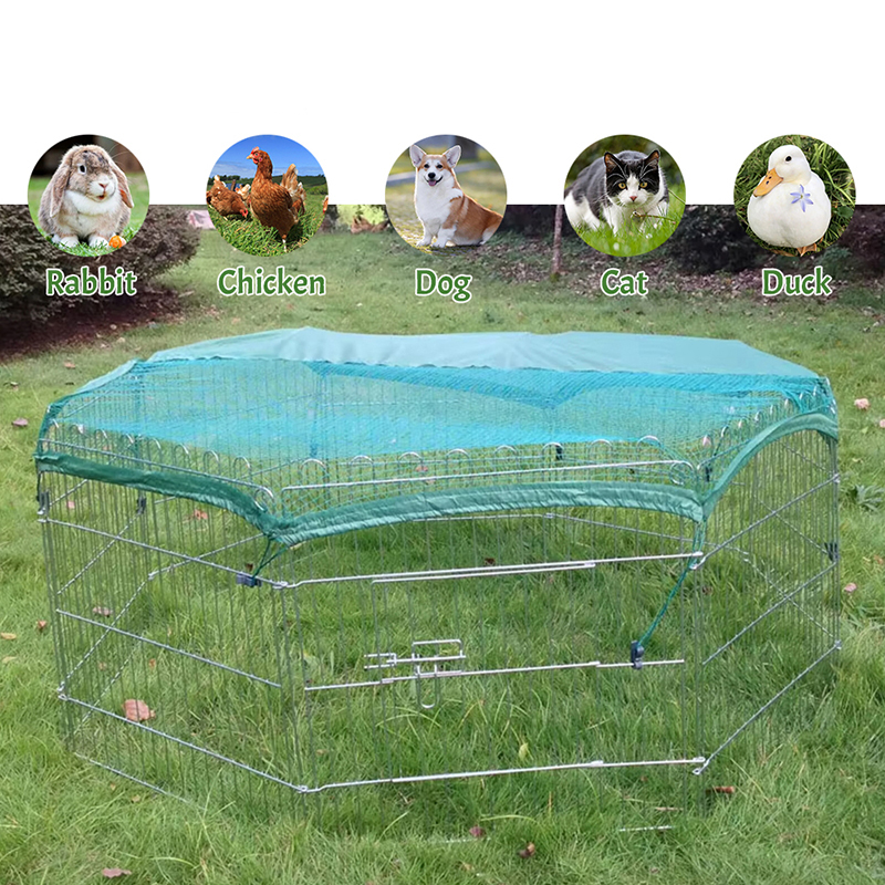 Foldbar tråd udendørs metalhund Playpen med topdæksel Foldbar tråd udendørs metalhund Playpen med topdæksel