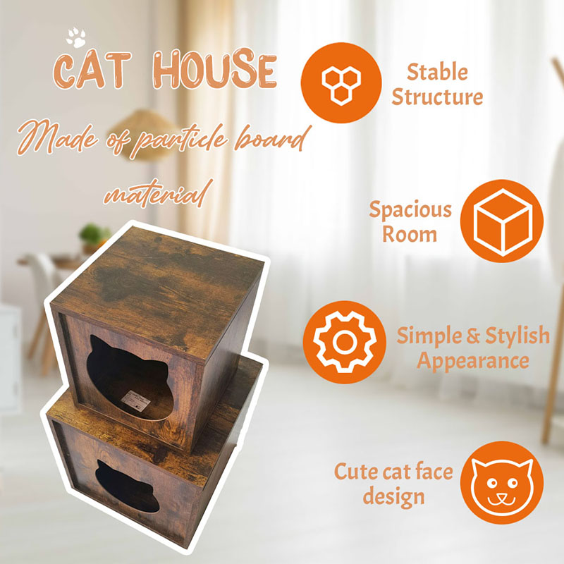 Partikel træ indendørs møbler katte bur slutbord kabinet Partikel træ indendørs møbler katte bur slutbord kabinet