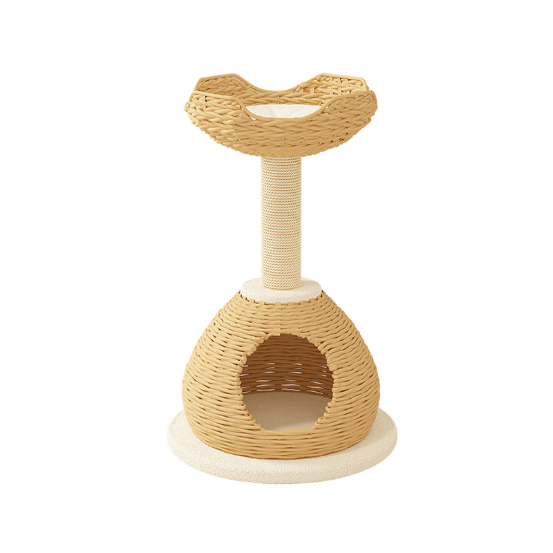 Moderne Kraft Paper Tower Woven Climbing Scratcher Post Cat Tree
